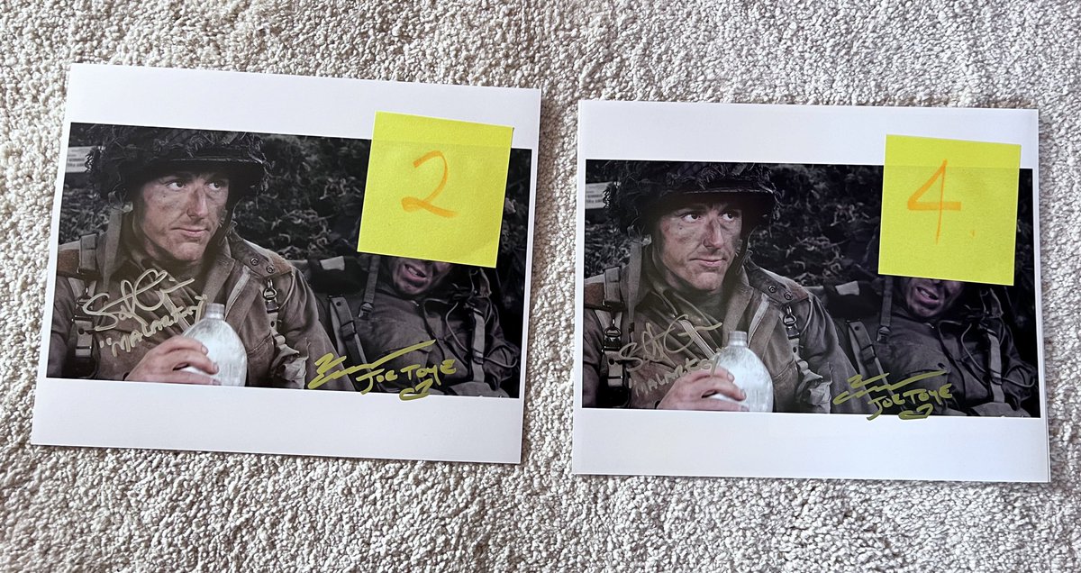 For Sale I still have 2 prints available signed by Scott Grimes (Malarkey) and Kirk Acevedo (Toye) available at £90 plus post and packing. Comment below or DM if interested #bandofbrothers #easycompany #scottgrimes #kirkacevedo #wehappyfew506 #autograph #signedprint