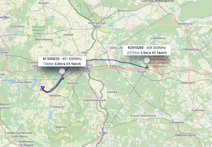 Lindenberg schickt heute alte RS41 Sonden in die Luft von 2017 und ein SRSC50. #radiosonde wettersonde.net/map.php?sonde=…