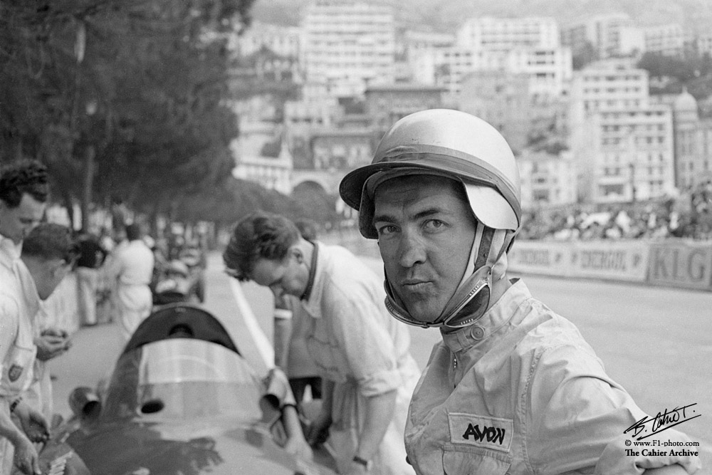 65 years ago today, Stuart Lewis-Evans died, following a terrible fiery accident 6 days prior during the Grand Prix of Morocco. Photo by Bernard Cahier, Monaco 1958.