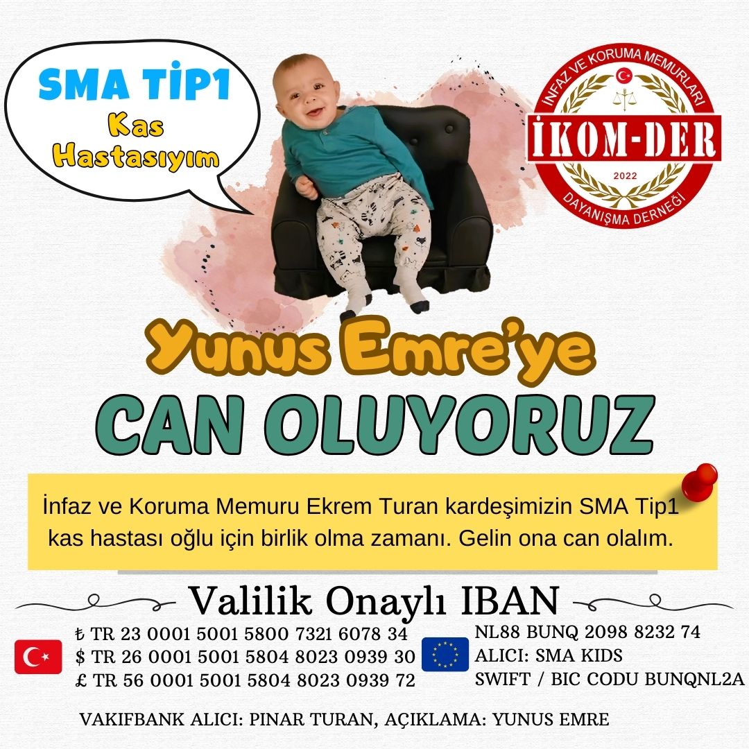 ikomder's tweet photo. İnfaz Ve Koruma Memuru Ekrem Turanın Bebeği
Yunus Emre Turan:
"Lütfen bana CAN olun!"

Sana CAN olacağız 
Yunus Emre Bebek.!

Meslektaşımızın bebeğini yalnız bırakmayacağız! Meslektaşımızın ve ailesinin göz yaşlarını dindirecek, evladımıza umut ışığı olacağız. 

Tüm İnfaz Koruma Memurlarını,
Tüm Ceza ve Tevkifevleri Çalışanlarını, Tüm Adalet Bakanlığı Personellerini, Yunus Emre yavrumuz için seferber olmaya davet ediyoruz.

Tüm halkımızın desteğini bekliyoruz.

@smayunusemre25

#SenBirlikteGüçlüsünİnfazKoruma
#SenBirlikteGüçlüsünCTE