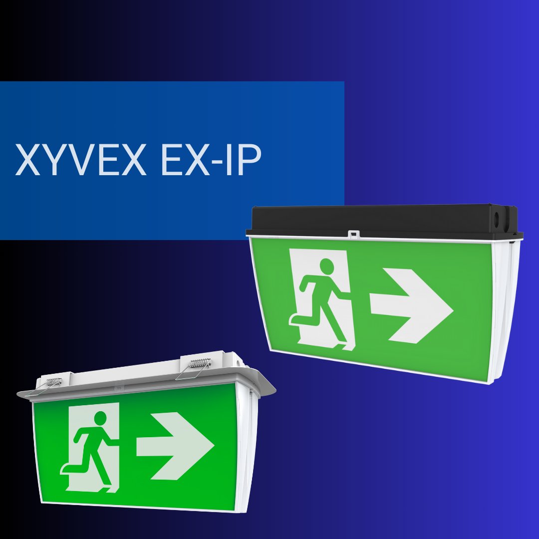 mackwelluk's tweet photo. XYVEX EX-IP – The versatile exit luminaire! 
Suitable for both ceiling and recessed mounting, the TEMPUS EX-IP provides safe evacuation from any location.
Take a look online to find out more >>> https://t.co/9mbsQbDRpt
#EmergencyLighting #NewProducts #HighProtection #ExitSigns https://t.co/rfRYa1sPG1