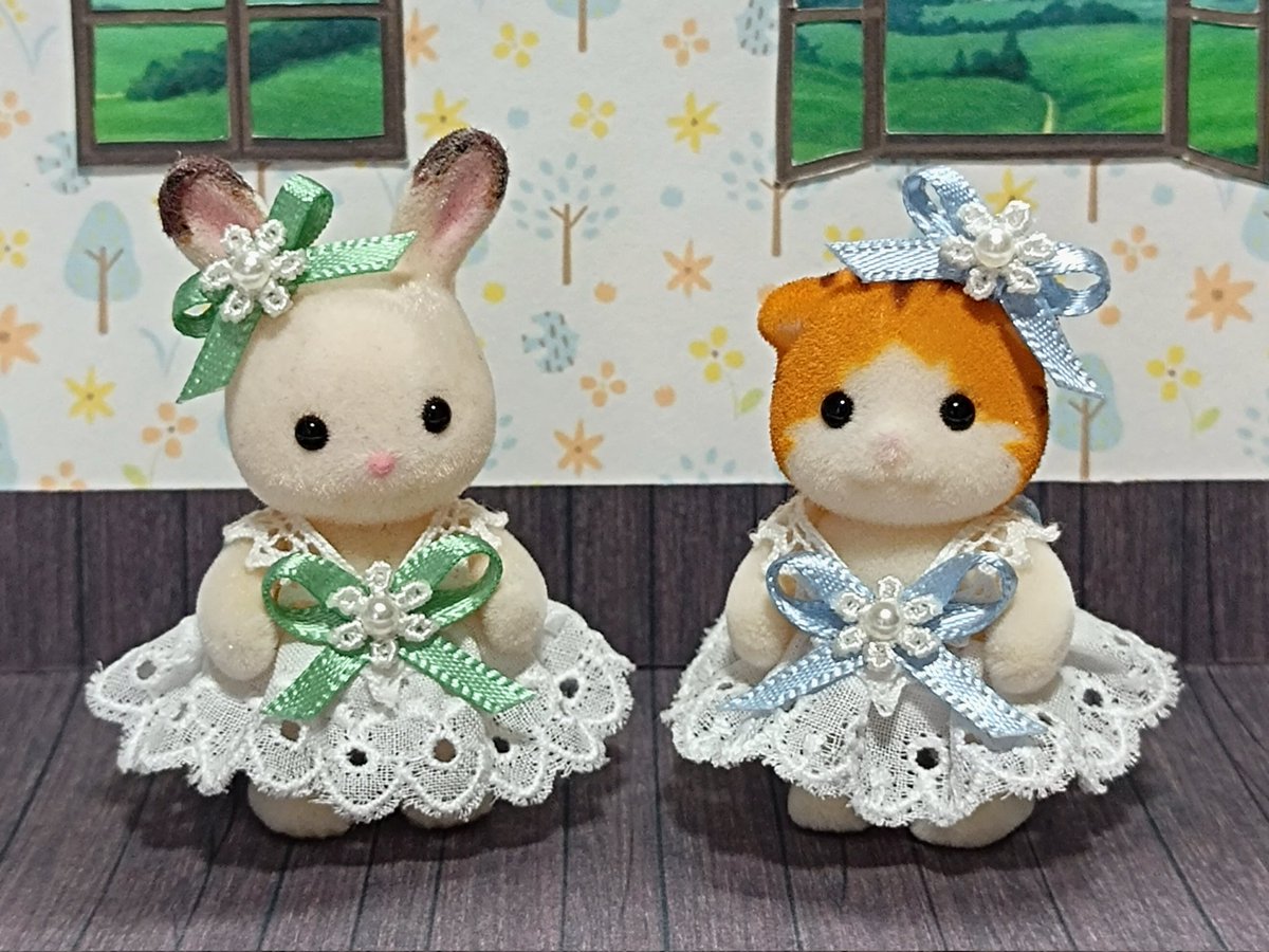 【プレゼント企画】
#シルバニアファミリー #個人企画
読みにくいかもですが、ただいまから開始します。

お写真は、提げてありますので、ご確認よろしくお願い致します😊💦