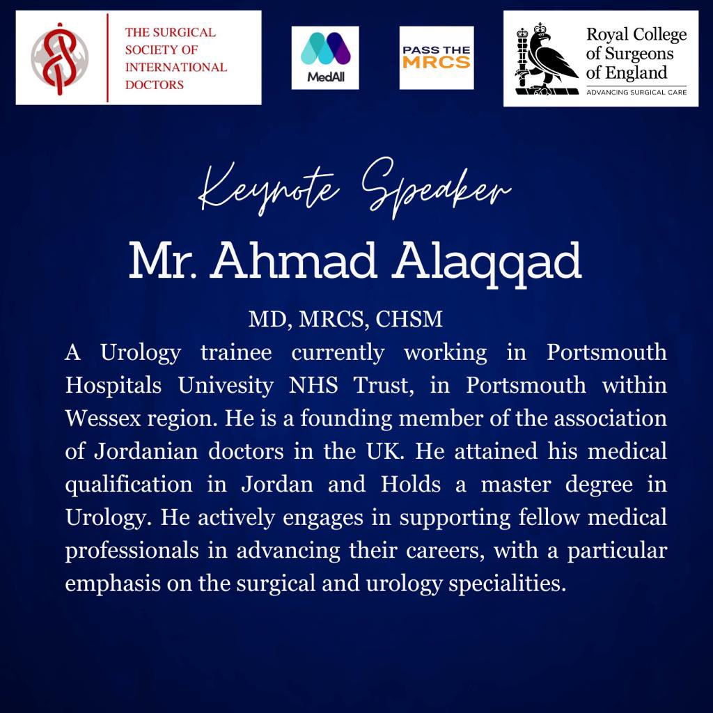 SurgicalSid's tweet photo. Speaker 5 

Registration link in the bio.
11 Nov- coming soon!

@RCSnews @MedAllApp @PasstheMRCS @ASiTofficial @bota_uk @bupras_surgsoc https://t.co/fJaYW2dqZN