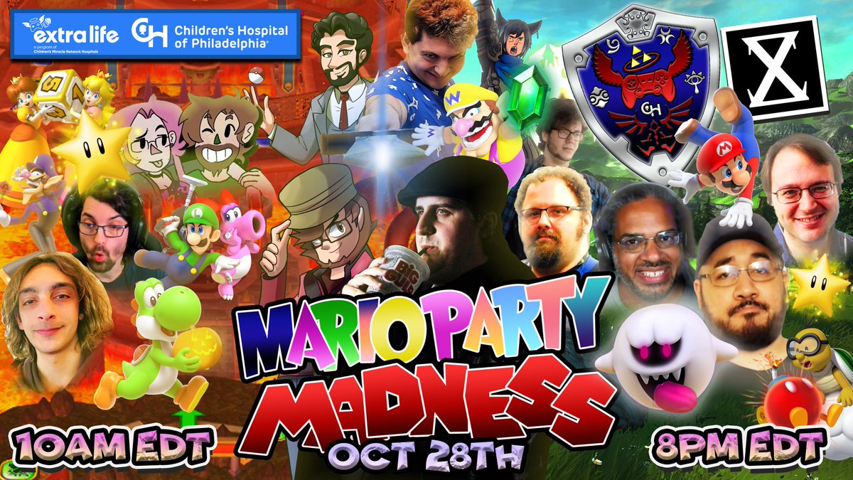 THIS WEEKEND! Biggest Mario Party for <a href="/ExtraLife4Kids/">Extra Life</a> <a href="/ChildrensPhila/">Children's Hospital</a>   <a href="/Somecallmejon/">SomecallmeJohnny</a> <a href="/ZoomZike/">ZoomZike</a> @TactlessOgre  @Bitnerd_ <a href="/SilverGreg78/">Uncle Silver</a> - <a href="/NathanielBandy1/">Nathaniel Bandy</a> cant make it (always invited man!)  - thanks <a href="/Vernias_T/">Vernias ☁️</a> for doing a double shift w me for the kids😊
mariopartymadness.com