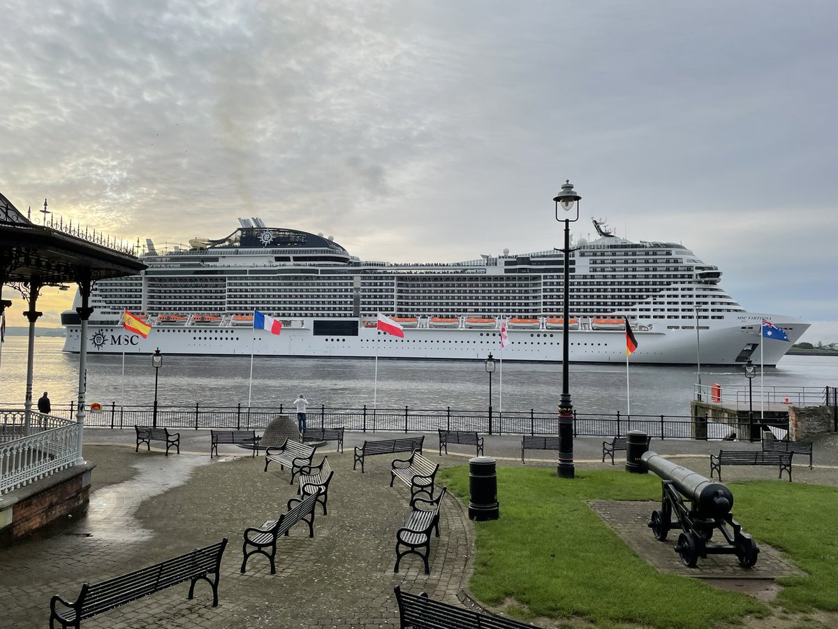 The MSC Virtuosa arriving this morning!