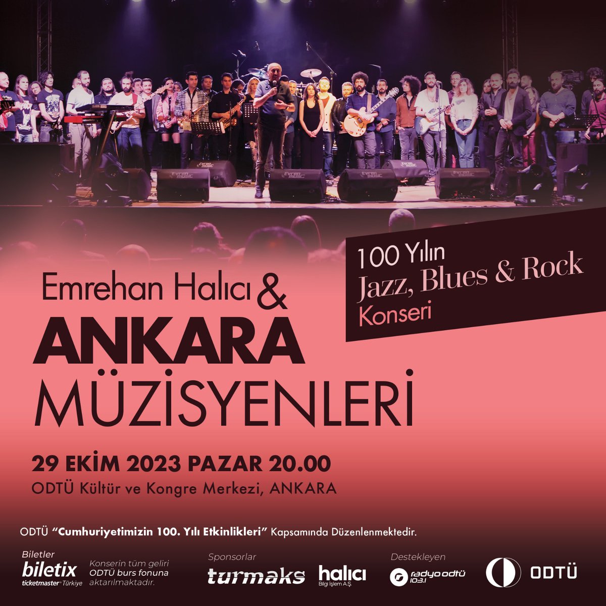 Bir süredir korona sebebiyle ertelenen, gelenekselleşmiş "<a href="/emrehanhalici/">Emrehan Halıcı</a> ve Ankara Müzisyenleri" etkinliği bu yıl 29 Ekim akşamı gerçekleşecek. Ankara'dan bir çok farklı müzisyenle birlikte biz de bu etkinliğe dahil olacağız🐼 Toplanan gelir ODTÜ öğrenci burs fonuna aktarılacak💐