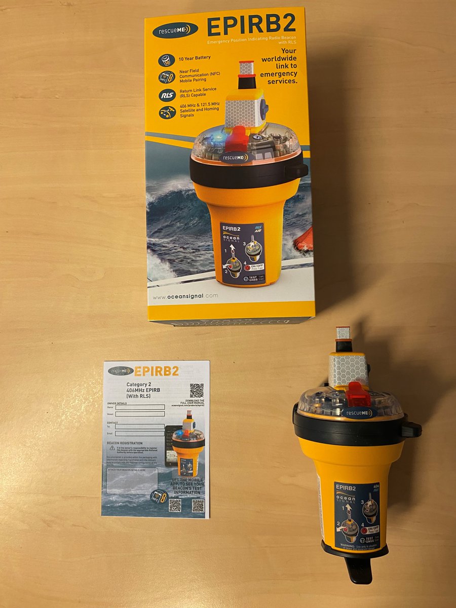 SARGalileo's tweet photo. Last but not least, #EPIRB2 is basically a lighter version of EPIRB3, as it is not #AIS enabled.
But still a very capable #distress #Beacon. https://t.co/4TWfyi396V