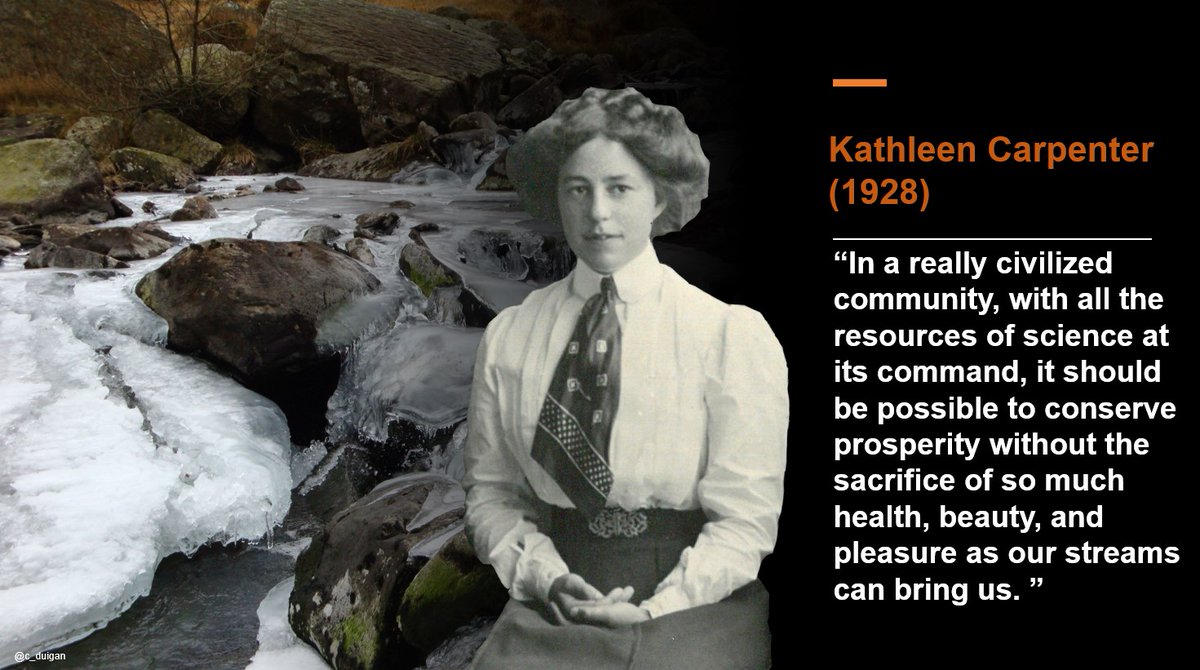 Some #wednesdaywisdom from Dr. Kathleen Carpenter @AberUni who wrote the first British freshwater textbook which served as a foundation stone for future freshwater #research. #science #womeninscience #conservation #Wales #futuregenerations thebiologist.rsb.org.uk/biologist-feat…