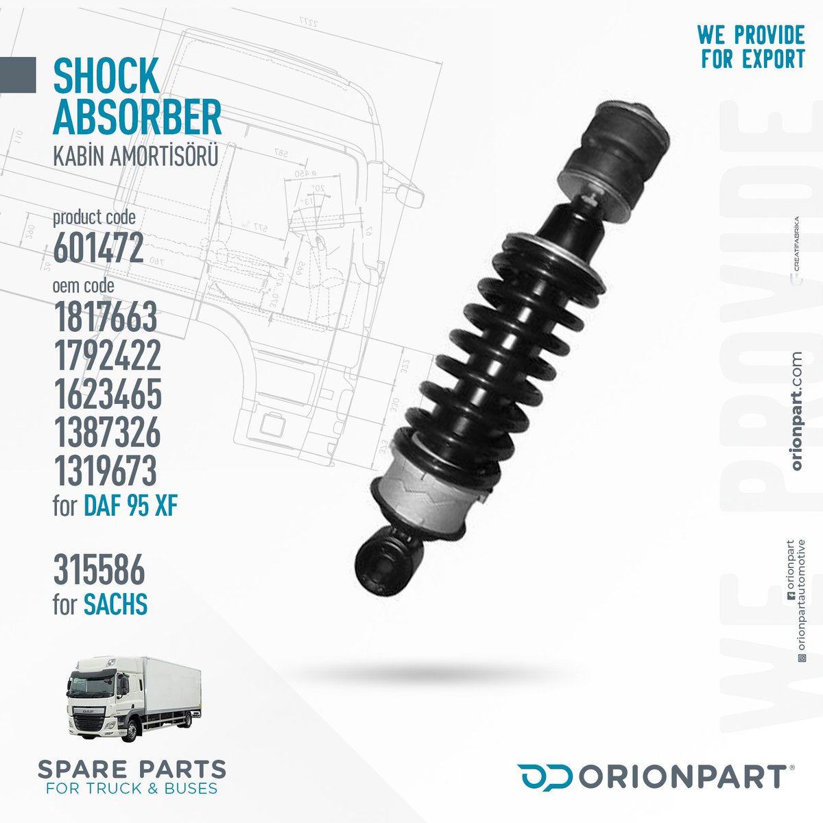 Orion_part's tweet photo. Development leads us forward to quality together with you.
DAF 95 XF
SHOCK ABSORBER
Oem : #d1817663 #d1387326 #d1319673 #d1792422 #d1623465 #sachs315586
+90 332 238 9634
https://t.co/DOQEAqoVjo
#orionpartautomotive #daf #daftruck #shockabsorber  #dieseltechnic #febi #laso #maysan https://t.co/fZW6CF7J9L