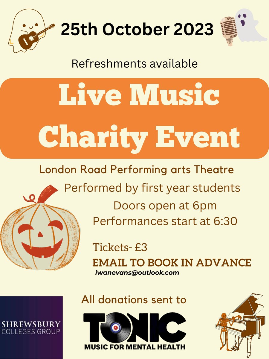 ianroundstaff's tweet photo. Tonight our Music Technology &amp; Performance students are raising money for @tonicmusicmh Doors open 6pm @ShrewsColGroup #livemusic #livesound https://t.co/TsRtUKZ3R0