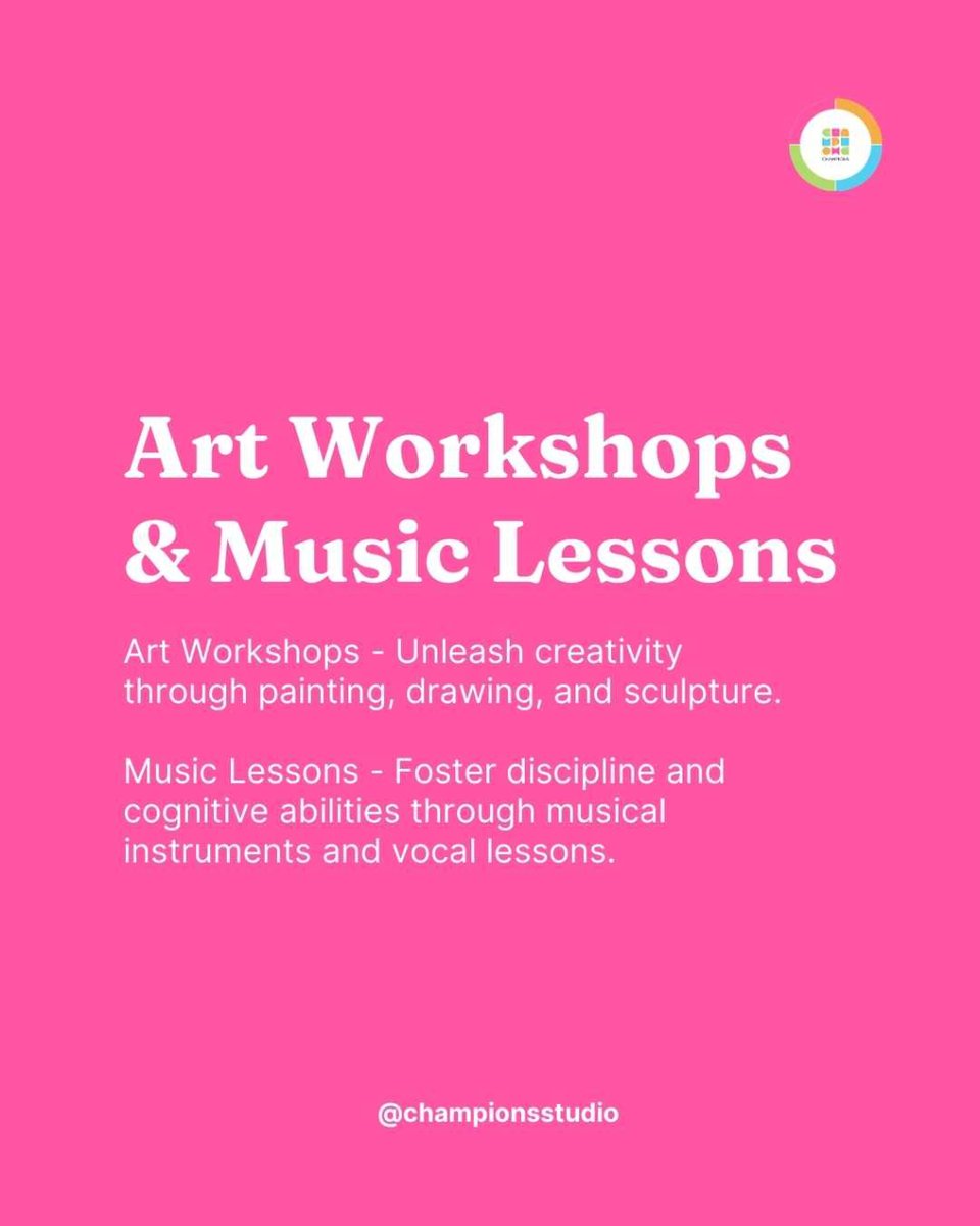 Championstudio_'s tweet image. "Elevate Your Kids' Minds with These 10 After-School Activities! From dance to chess, art to science, there's something to ignite their passions and keep their minds buzzing! 🕺🎨🏊📚👩🍳🎭🧩📖✨ #AfterSchoolAdventures #MindStimulation"