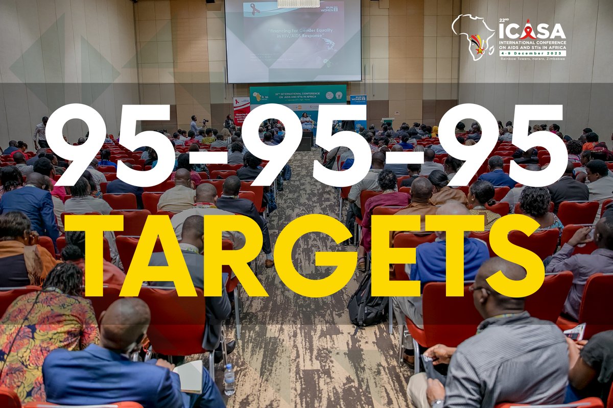 Zimbabwe is one of the 5 African countries, along with Botswana, Eswatini, Rwanda, and the United Republic of Tanzania, that has successfully reached the "95-95-95" targets.

Do you know how they achieve the target? Join us at @ICASA2023 Harare, Zimbabwe, to discover more…