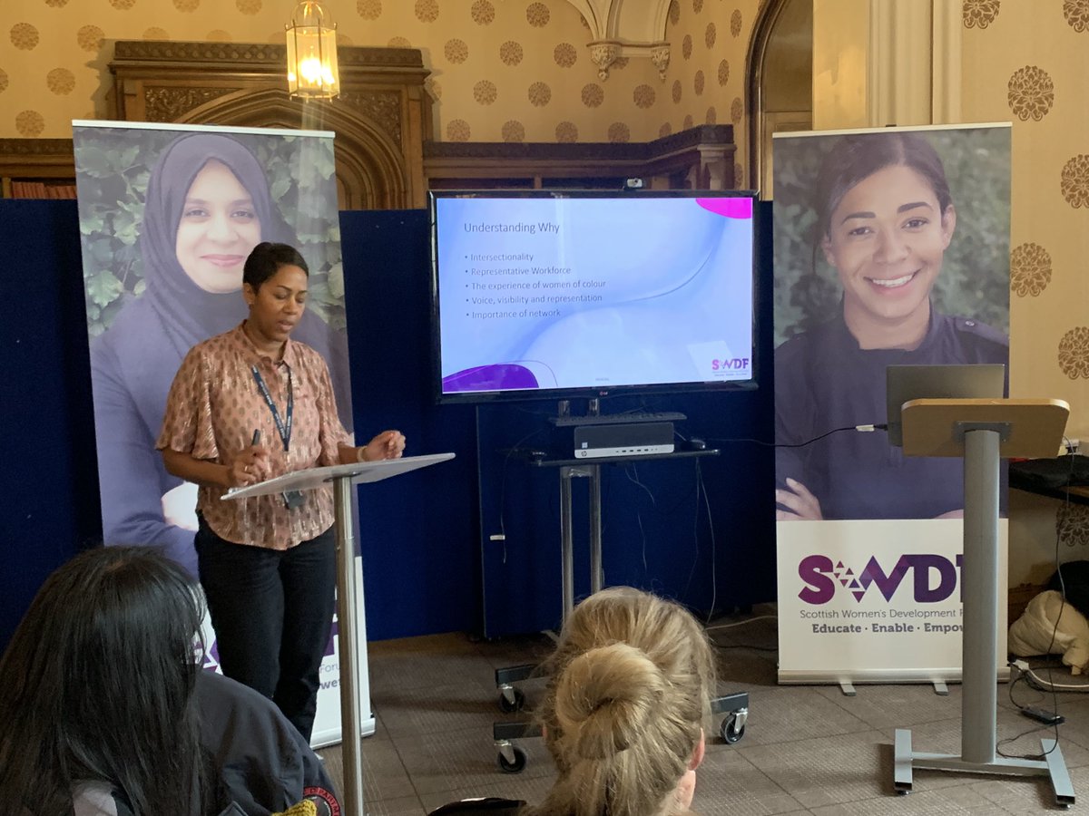 ScottishWDF's tweet photo. We’re thrilled to introduce, Joanne McEwan, the new Chair of the Women of Colour in Policing (#WoCiP) Sub-Committee
Less than half a % of the workforce are women of colour. Why?
Women of colour must be part of the conversation
#UnderstandingWhy
#Unstoppable
#SalutingOurSisters https://t.co/OGPC6CwfOl