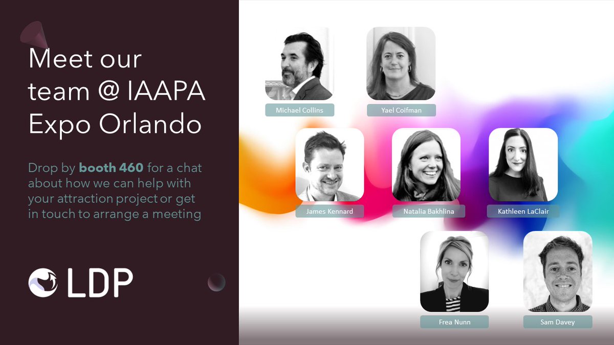 LDP_Economics's tweet image. Next stop IAAPA Expo Orlando! We&apos;ll be at booth 460 all week, drop by to meet the team and find out more about what we do. See you there!