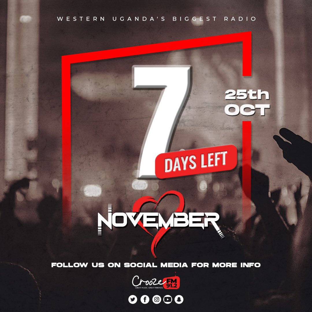 #NovemberLove ❤️❤️

#7DaysLeft 🔥🔥🔥🔥🔥

CC: @912CroozeFM