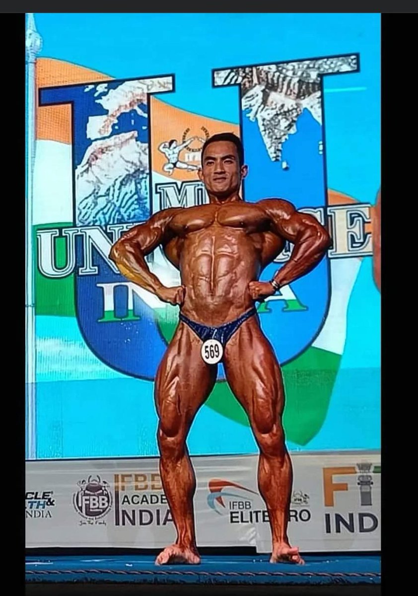 Mr UNIVERSE!!
In International Fitness &amp; Bodybuilding Federation (IFBB)
and Indian Body Building &amp; Fitness Federation (IBBFF) organised Mr Universe (75 kg) competition Dr Yelam Vishal (MBBS) emerged as the Champion today!
Congratulations 🎉

#MeiteiontheFront 
#MeiteiChampions