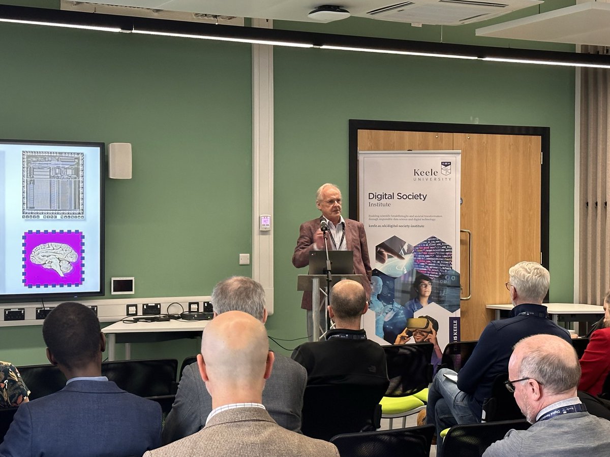 Digital Society Institute Keele (@keele_dsi) on Twitter photo One of the pioneers of the #DigitalRevolution, <a href="/FurberSteve/">Steve Furber</a> (CBE FRS FREng, ICL Professor of Computer Engineering) keynote entitled: "From ARMs to Brains #KeeleDSI One of the pioneers of the #DigitalRevolution, <a href="/FurberSteve/">Steve Furber</a> (CBE FRS FREng, ICL Professor of Computer Engineering) keynote entitled: "From ARMs to Brains #KeeleDSI