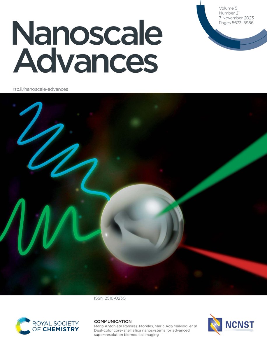 So glad to share that our last paper was selected as a cover page! We report the tailored synthesis of dual-color core-shell silica nanoparticles and their study by super resolution microscopy🔬for biomedical applications! 🧬💊 Congrats to all my colleagues 💕

10.1039/d3na00310h