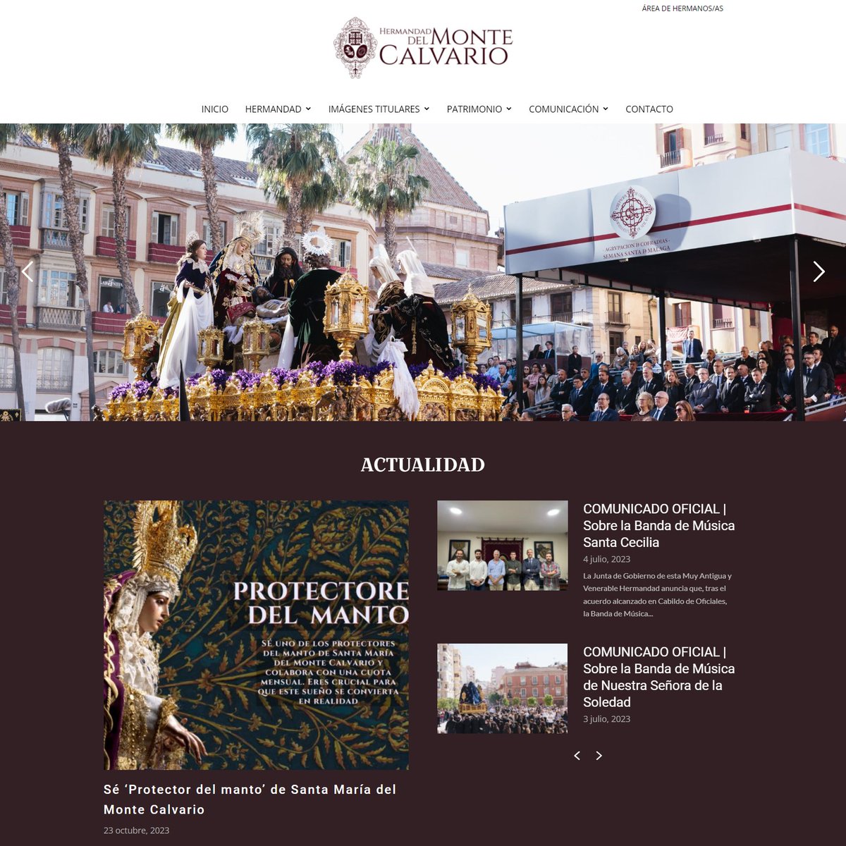 📣 Finalizamos el nuevo portal web de <a href="/MonteCalvario/">Hdad. Monte Calvario</a> #CofradiasMLG que cuenta con nuestra aplicación #h6web con la que sus hermanos podrán realizar todo tipo de gestiones telemáticas. 
📲Visítala en montecalvario.es
