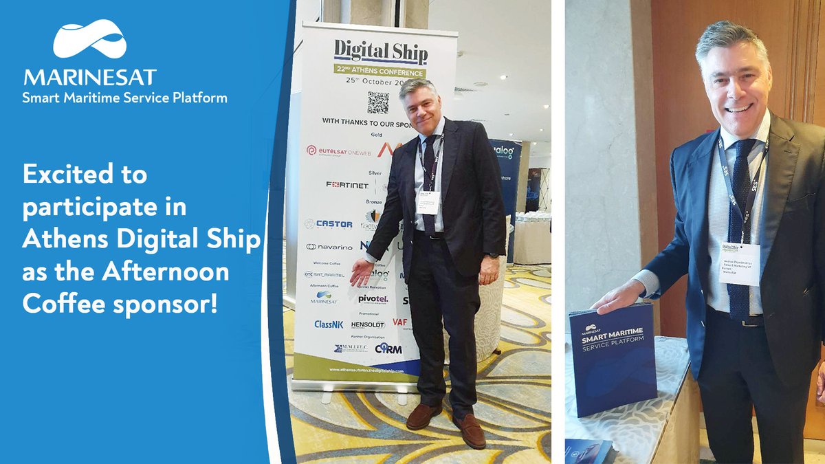 marinesat58's tweet photo. We're excited to be at the DigitalShip event in Athens, sponsored by Afternoon Coffee. Discover how MarineSat is revolutionizing maritime communication with our smart products. Don't miss out!
#digitalship #5G4G #international4G #IoT #ECDIS #shipsradios #AI #GMDSS #IT https://t.co/0UKjAS8xQ0