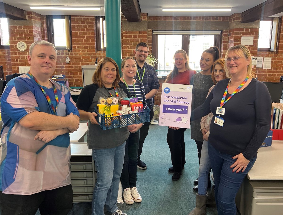 *GHT STAFF*
Congratulations to the Pensions and Payroll team who have won a hamper of goodies for the team with the highest staff survey response rate over the last week!

Could your team be next? Just fill in your Staff Survey. #NSS2023