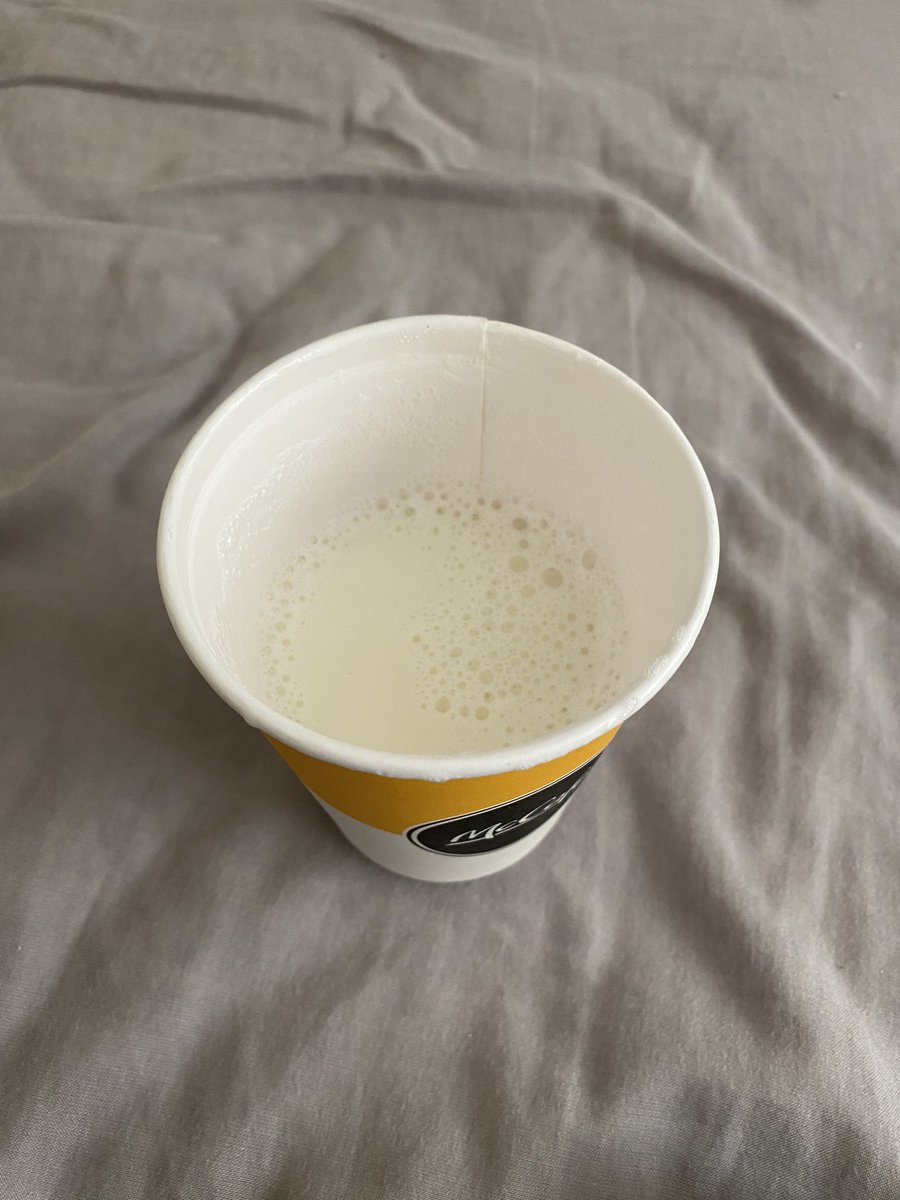 Just__Linds's tweet photo. Is this even a latte?? If so, where’s the rest of it? 🤣 @McDonaldsUK https://t.co/olmFtt1SJR