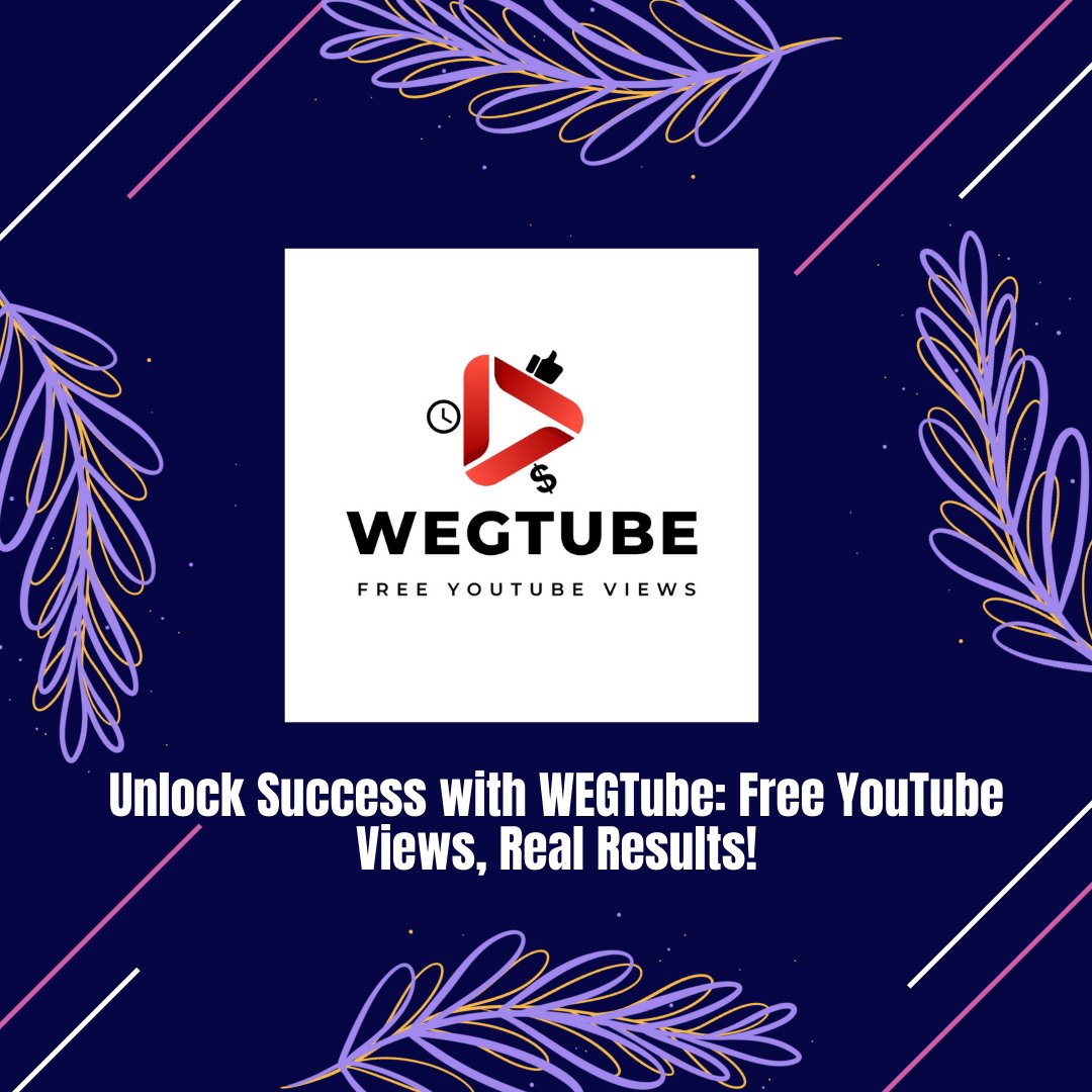 'WEGTube - The Ultimate Tool for YouTube Growth. What are you waiting for? 🌟 
#PromoteYourChannel #WEGTube
#YouTubeViews
#YouTubeGrowth
#FreeViews
#VideoMarketing
#ContentCreators
#BoostYourChannel