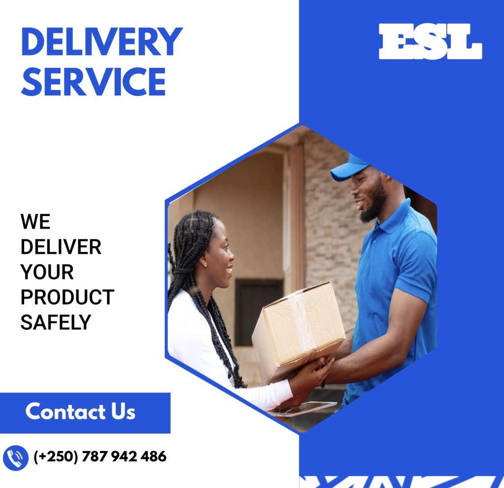 ESL provides a reliable and efficient delivery service for the products we bring to you from abroad, ensuring they arrive on time and in perfect condition.
Call/WhatsApp - 0787942486
.
.
@ewawe_ltd 
.
.
#ewaweltd #kigali #rwanda #delivery #shippingcompany #shopping