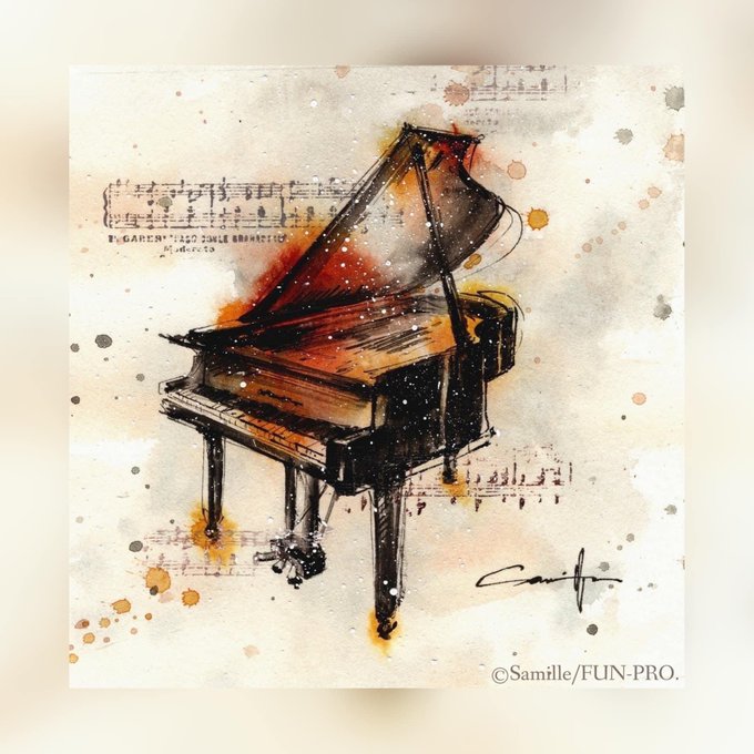 「piano simple background」 illustration images(Latest)