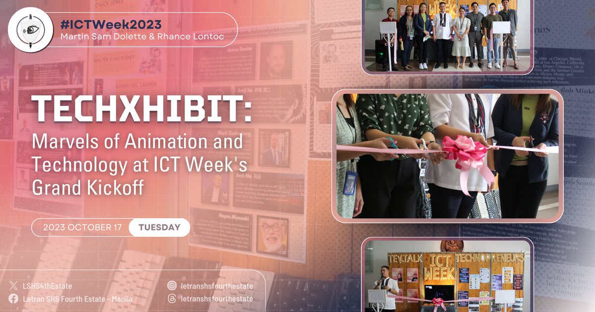 LSHSTheTemplar's tweet image. 🌐🚀 Exploring the Digital Frontier: A Recap of ICT Week 2023 

Dive into the exciting world of innovation, empowerment, and education during #ICTWeek2023.