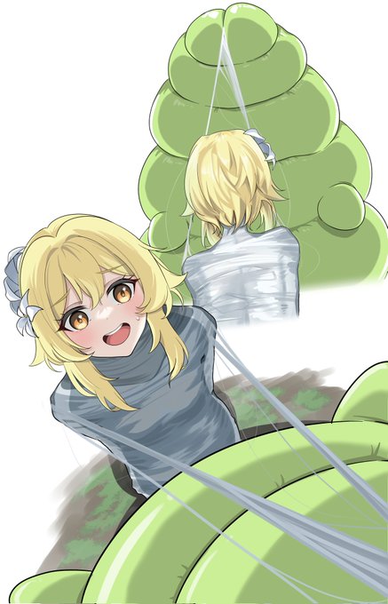 pixivリクエストより。
任務に向かうも、良くわからないイモムシに拘束されてしまった蛍です! 