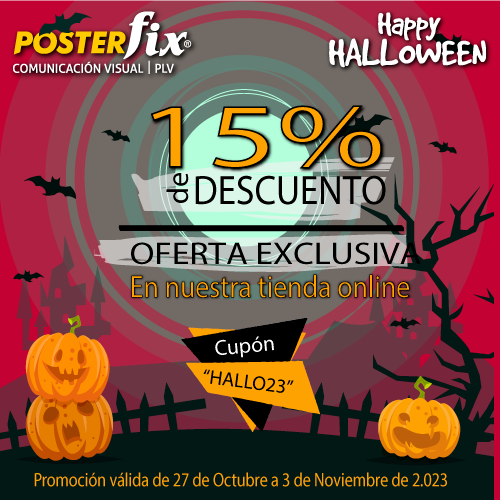 PosterfixSystem's tweet photo. Que no te asusten nuestros precios 👻 ..
Este Halloween 🎃, con el codigo HALLO23 obtén un 15% de descuento 😱
Solo en nuestra tienda online 🛍️

Tienda Online: https://t.co/9SJo4uennR
Store Amazon: https://t.co/dsk4md4uzk

#posterfix #portacarteles #marcosadhesivos #halloween2023 https://t.co/2udXrBbM24