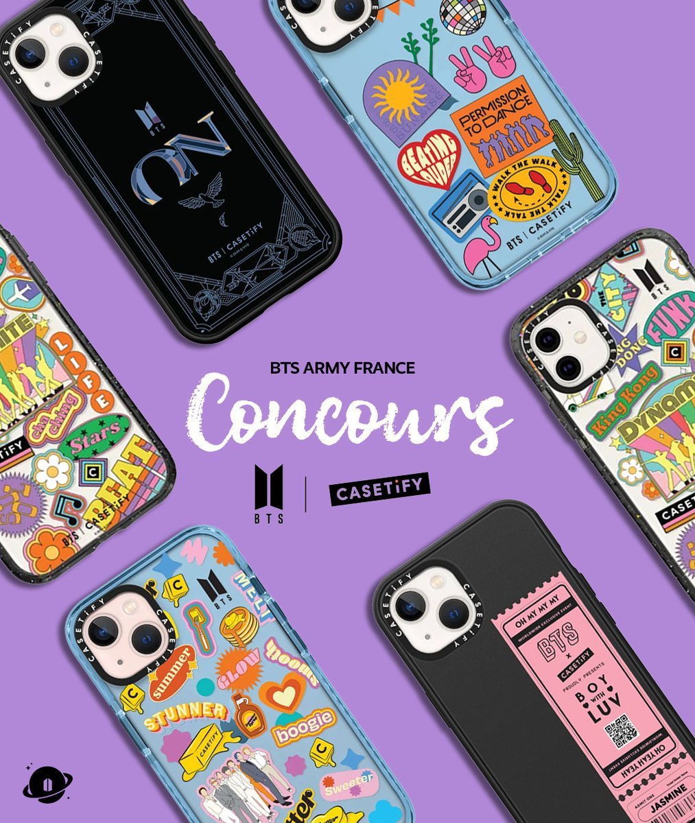 [@BTS_twt x @Casetify_FR] Giveway CASETiFY 🔥🔥 C'est votre chance ARMYs ! Vous pouvez gagner une coque de téléphone aux couleurs de BTS ! Une personne aura également une chance pour gagner des Airpods Butter 🧈 Conditions de participation: ▫️ RT ce tweet ▫️ Liker ce tweet ▫️