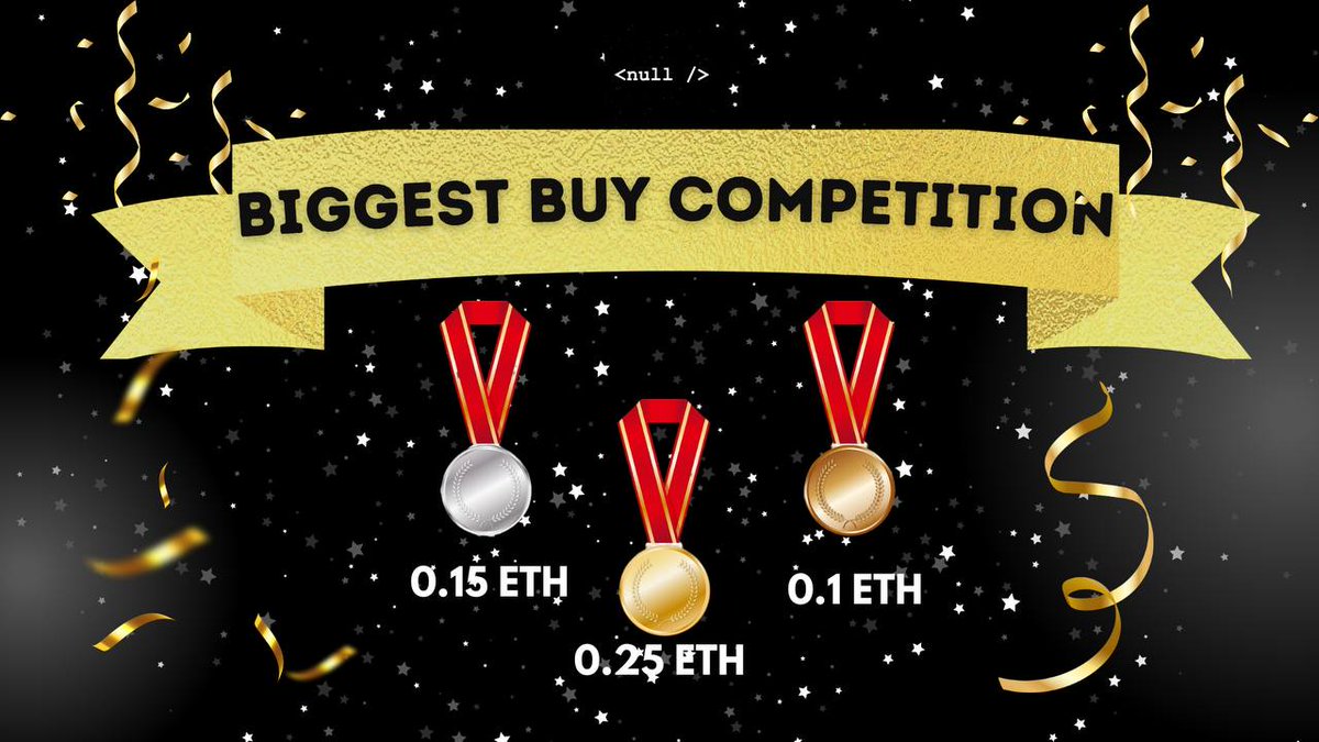 🚀 Dive into Null Social Buy Competition on PinkSale! 

Top 3 buyers share 0.5 ETH: 

🥇 0.25 ETH 
🥈 0.15 ETH 
🥉 0.1 ETH Hold for 48hrs to qualify! 

Join &amp; win! 🔗 pinksale.finance/launchpad/0x86…

#CryptoCompetition #BuyAndHold #nullsocial $NSF