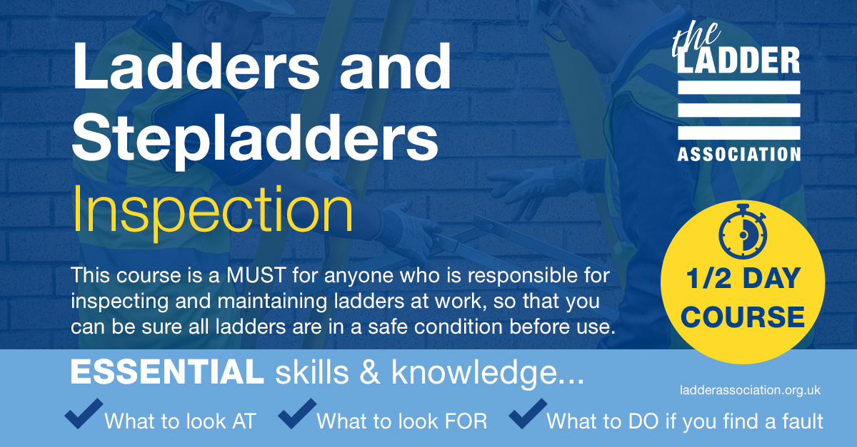 LadderAssoc's tweet photo. Are you responsible for inspecting ladders in your workplace? If so, this course is for you!!
Learn more about Ladder Association training courses and find your nearest approved training centre at: https://t.co/pO5eruSSUi
#laddersafety #laddertraining https://t.co/Y8xzZdqvC9