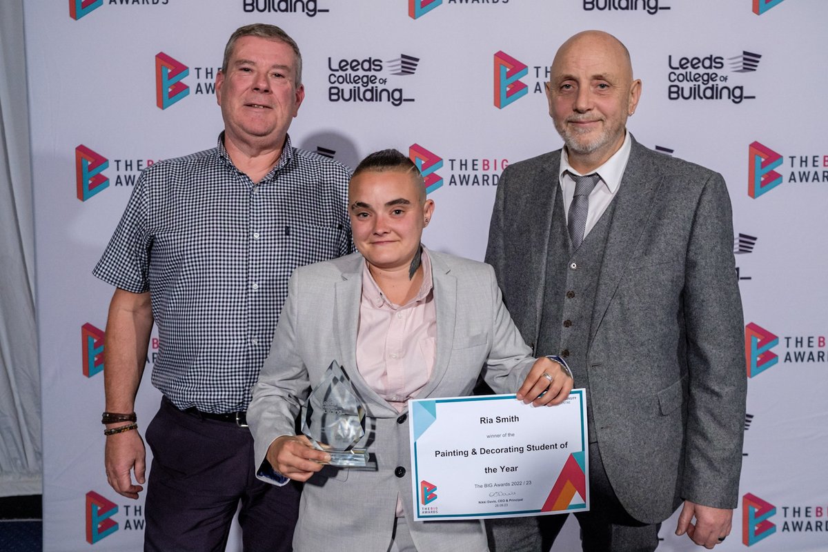 We’re so pleased our apprentice Ria Smith received the Painting and Decorating Student of the Year Award at <a href="/WeAre_LCB/">Leeds College of Building</a>’s BIG Awards last month!

Ria’s success and development are due to her commitment, talent and also the #support from her tutor and our team.

Well done, Ria!
