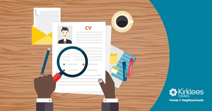 Person writing CV