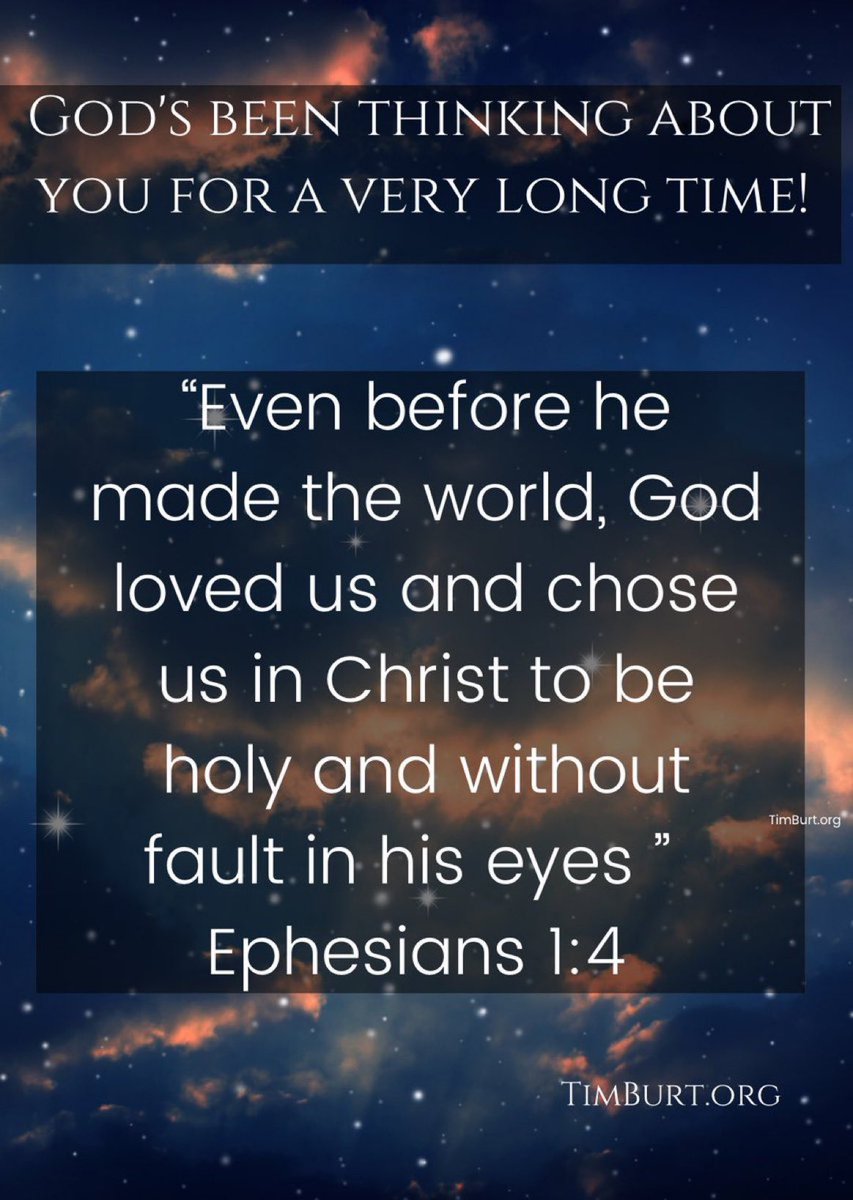 TimBurt's tweet photo. God's been thinking about you for a very long time! https://t.co/RkziLoFclu