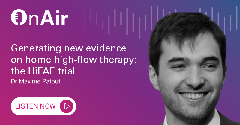 🎙️ [PODCAST] Interested in home #HighFlowTherapy? Tune into OnAir to hear how Dr Maxime Patout @maximepatout is generating evidence on HFT in a non-acute set-up. 👉 Listen now bit.ly/46KWMGK