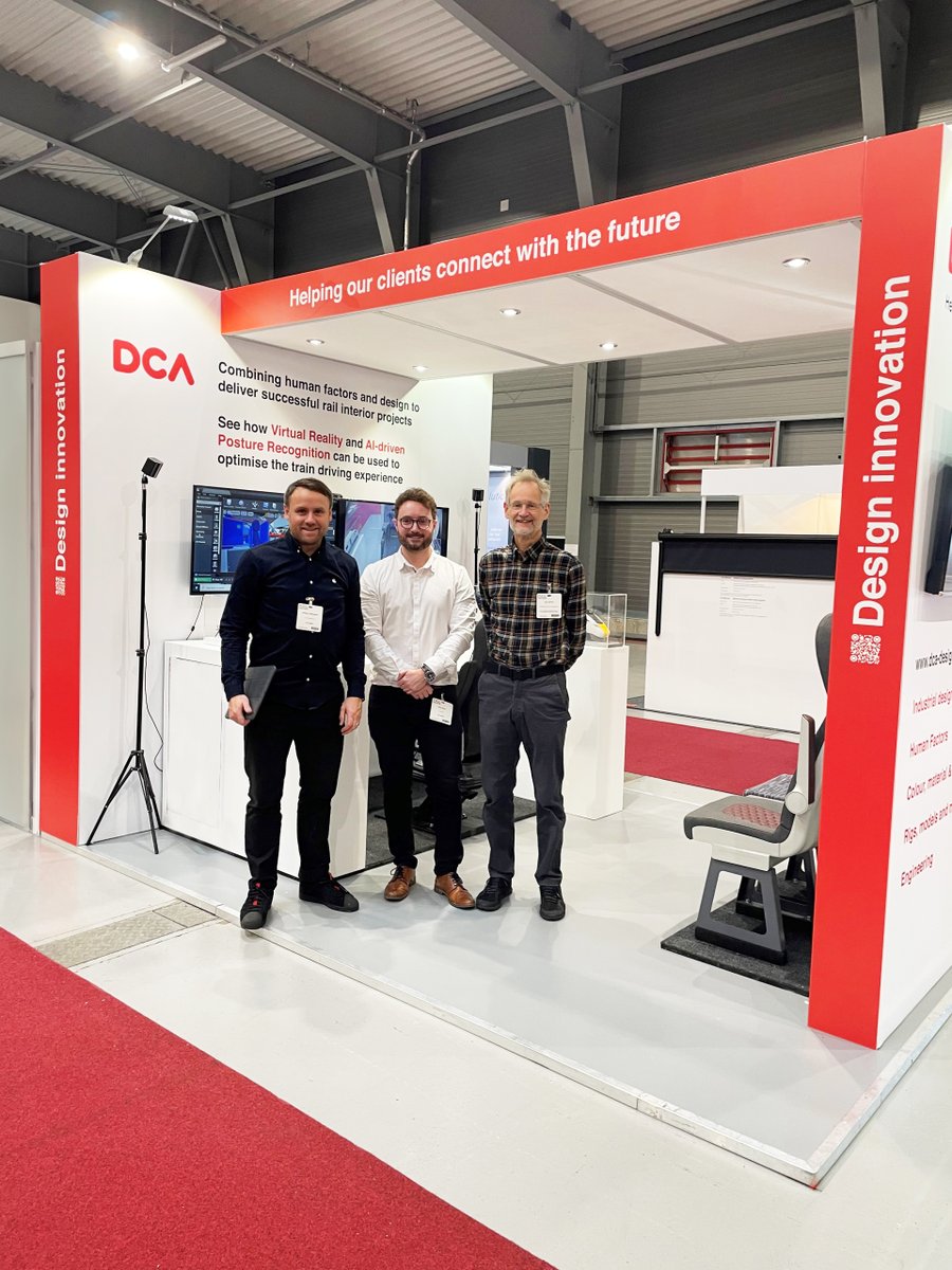 DCA are exhibiting at The Rail Interiors Show in Prague this week.

Our rail experts will be available on our stand for the next 2 days, so feel free to drop in and pick their brains.

#railinteriors #transportdesign #humanfactors #DCAdesign