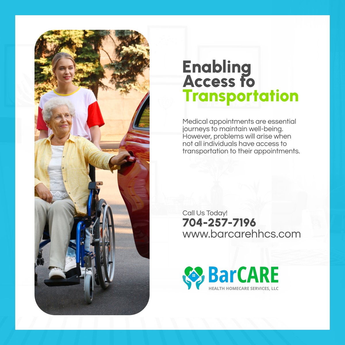 Access to transportation enables individuals to provide and adhere to their medical and care needs. If your loved one needs transportation, our NEMT services can help. Contact us for more information. 

#HomeCare #LincolntonNC #NEMTServices