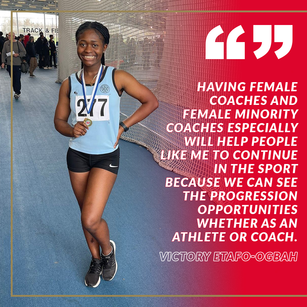 This October, we spoke to aspiring coach, athlete, and Sporting Equals Future Female Leaders course participant, Victory Etafo-Ogbah, about the importance of representation across athletics and running and her goals within sport ➡ bit.ly/470jdrh