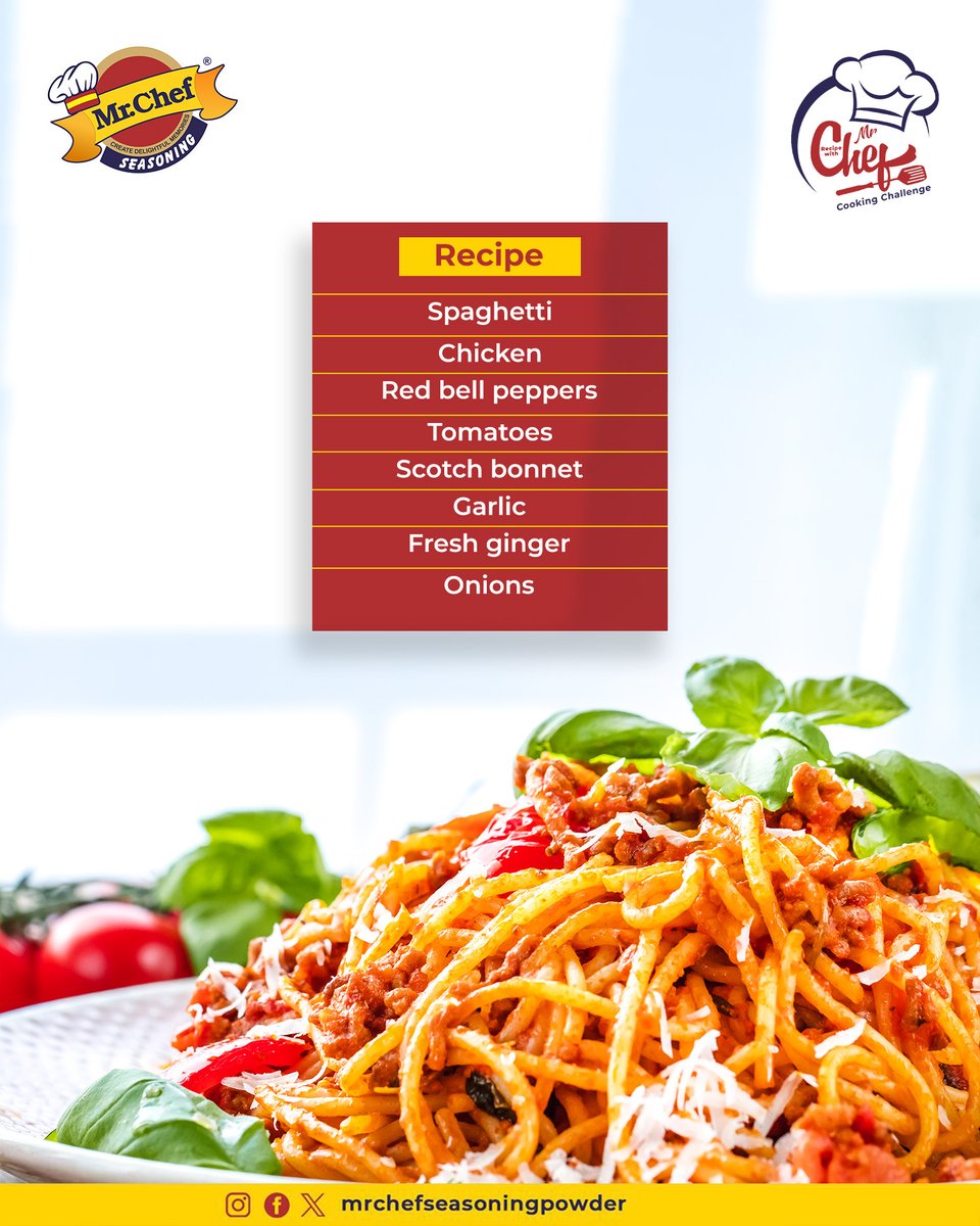 Mrchefseasoning's tweet photo. You’ve got the sauce and skills, so let’s make a deal. Cook any recipe you like and win 20k! Don't forget to tag us and include #RecipeWithMrChef, and get your friends and fam to like and comment on your entries. #MrChefSeasoningPowder
#Seasoning
#Spices https://t.co/uwZp3FaHgQ