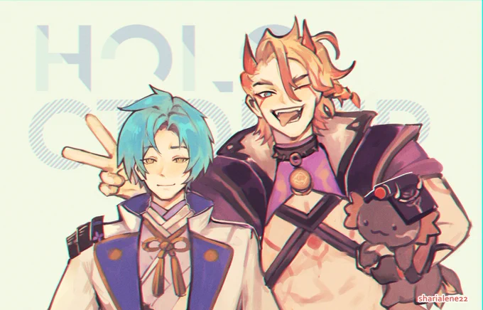 Day 20: Outfit swapbut for this im swapping with two of my fave characters in Genshin ehehe #HOLOctober #holoctober2023 #ArtXel #WorkofAlt