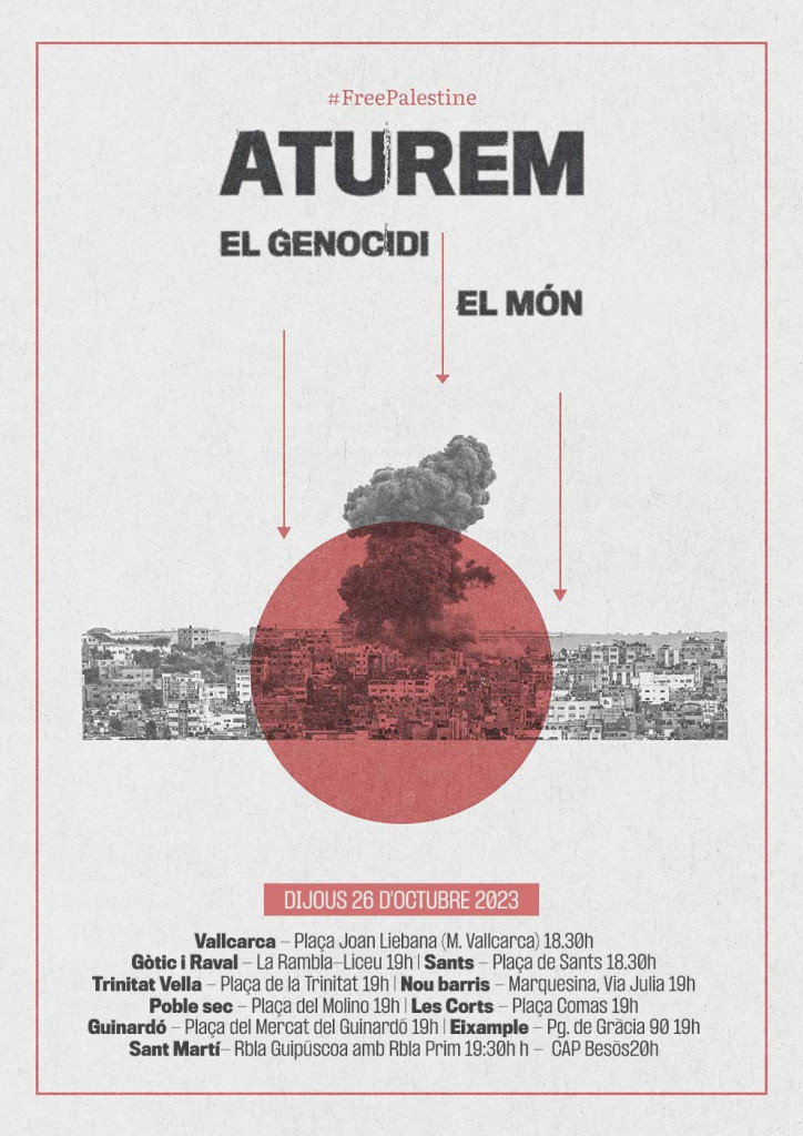 escolabordeta's tweet photo. Demà tornem amb onades de convocatòries als barris de Barcelona.

📅Dijous 27 d'octubre 
🕖18:30
📍Plaça de Sants

Afegeix-te a la convocatòria del teu barr!

#AturemElGenocidi https://t.co/lzFj8CscMC