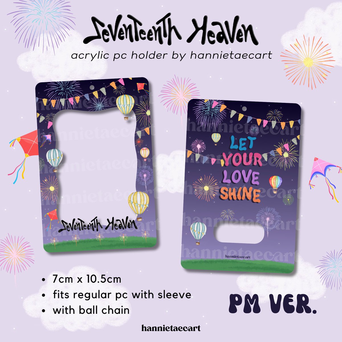 hannietaecart's tweet photo. ꒰ wts lfb ph preorder ꒱

🪁 seventeenth heaven : fan-made acrylic photocard holder🪁

✿ preorder price: ₱320 ea
✿ doo: oct 31, tue
✿ 50% dp payo; rem bal nov 8, wed
✿ with POB: acrylic keyring 

🌼 https://t.co/MNiFgyNUkw

⌗ svt seventeen 17th heaven pc poca holders https://t.co/sGVeT5bJBK