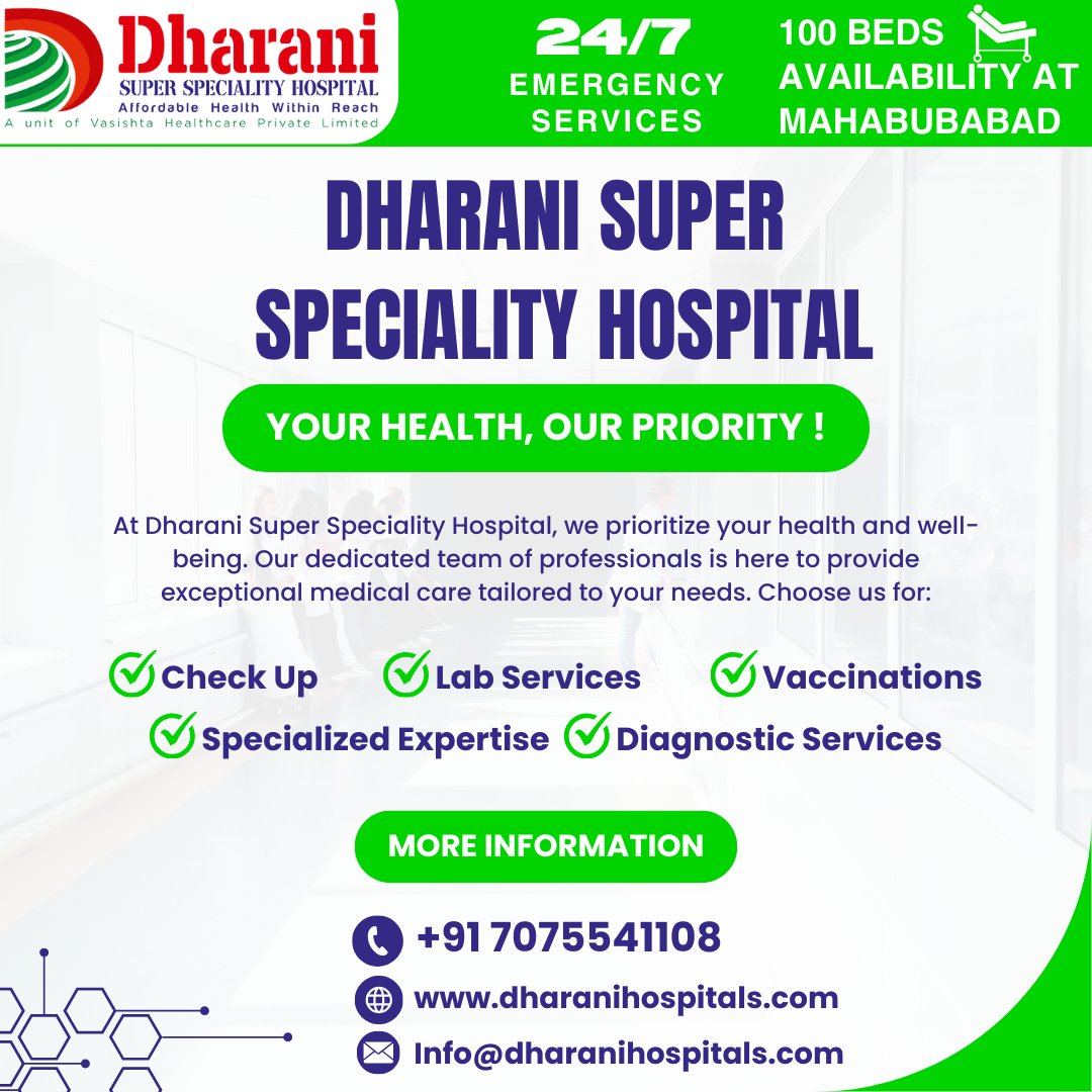 dharanihospital's tweet photo. #dharanisuperspecialityhospital
We offer thorough medical examinations, swift emergency care, expert general health assessments, highly skilled physicians, and cutting-edge laboratory facilities.
#DailyHealthcare #HealthOnDemand #ProfessionalDoctors #HighTechLab #EmergencyService https://t.co/eQu7W512VO