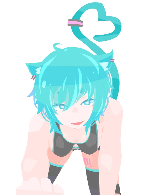 再掲するのでもう一回ねこみく見ててね。#初音ミク 