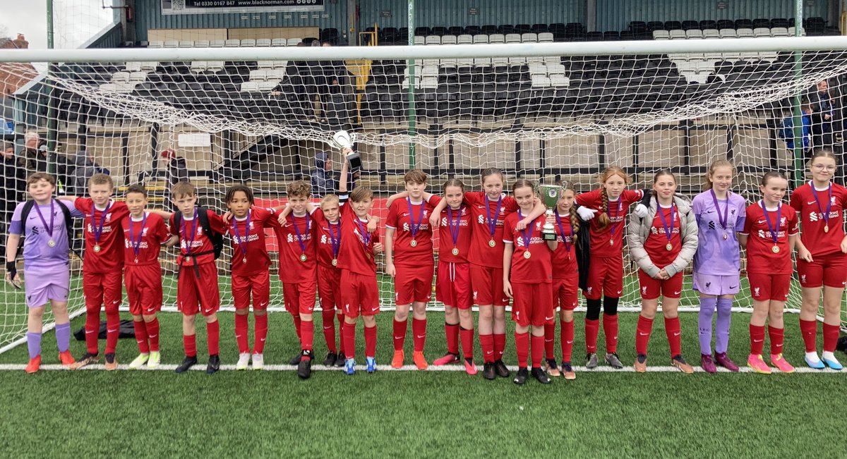 Seeing double! 🏆 🤩 Last week, children from @SFX1842 & @NDEvertonValley represented the LFC Foundation at the Four Clubs One Goal tournament at @MarineAFC & won! 🙌 @EITC | @TRFCCommunity | @MarineCommunity | @CrimestoppersUK