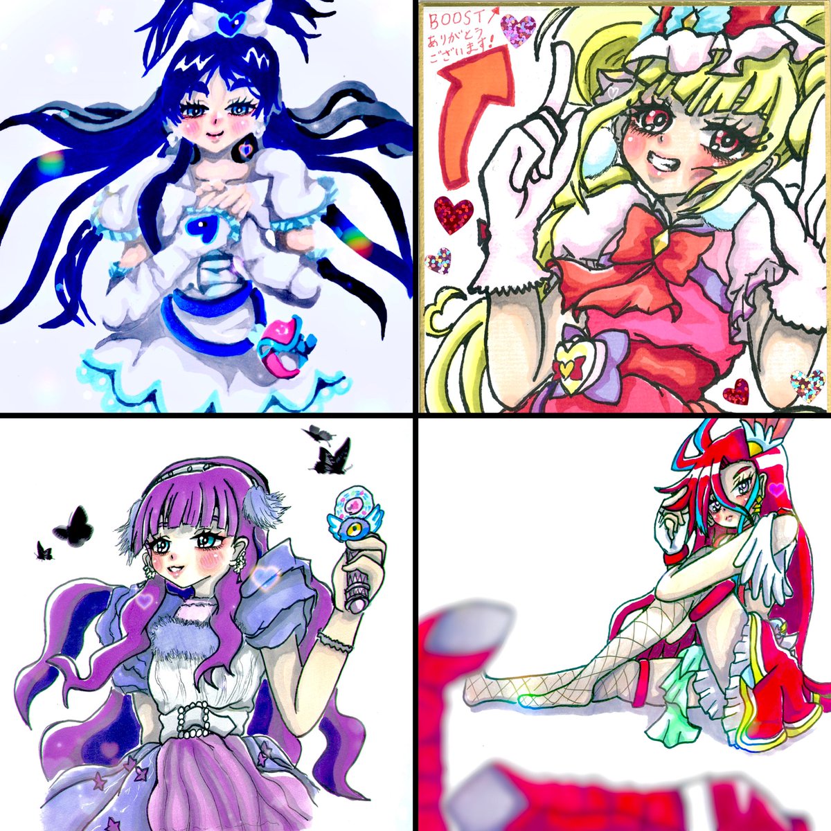 しゃあっ!
ギリ4枚で勘弁!

#今月描いた絵を晒そう
#precure 
#プリキュア
#イラスト 